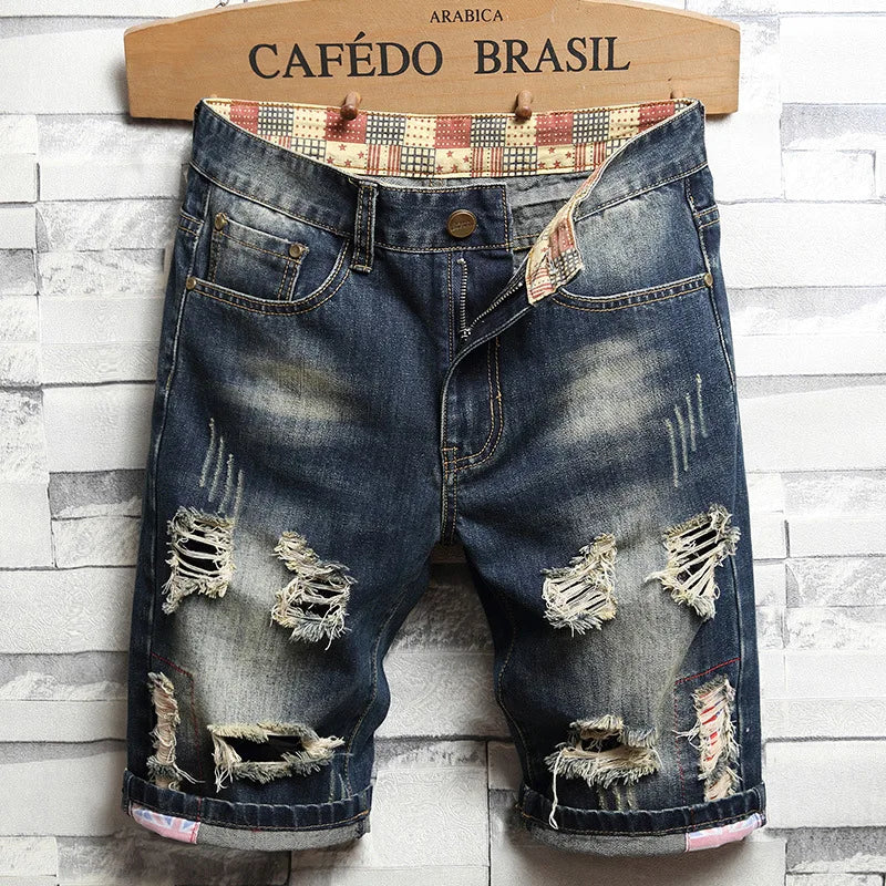 retro ripped slim men's five quarter