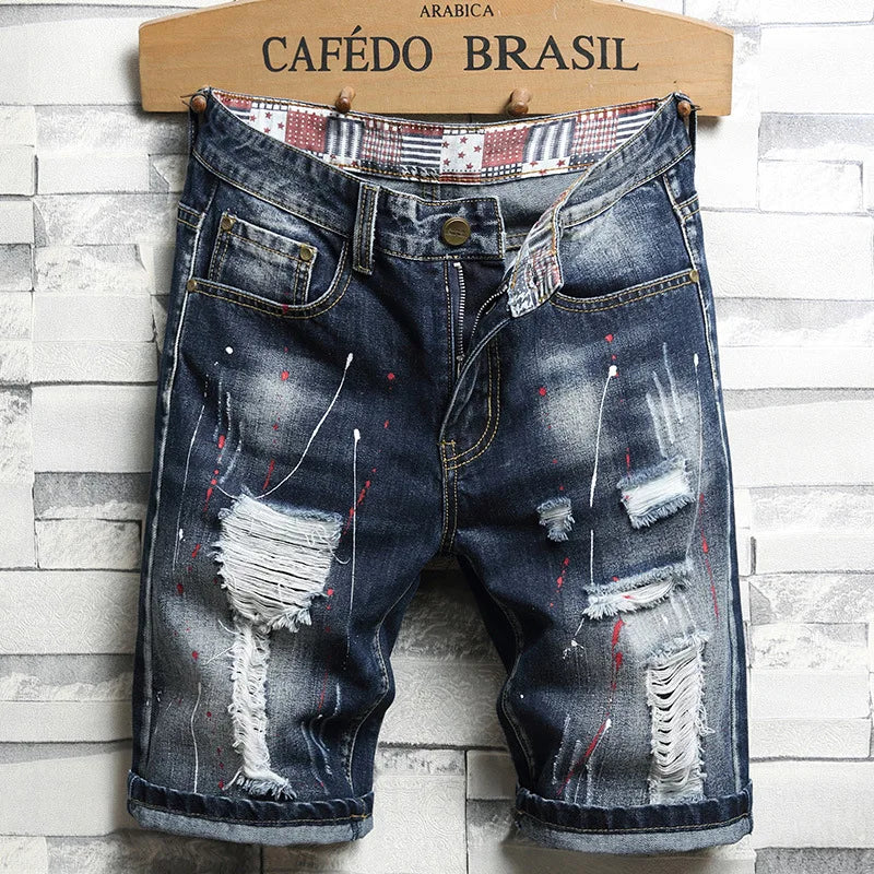 retro ripped slim men's five quarter