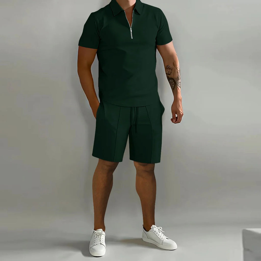Fitness Sports Loose Short Sleeve Shorts Set