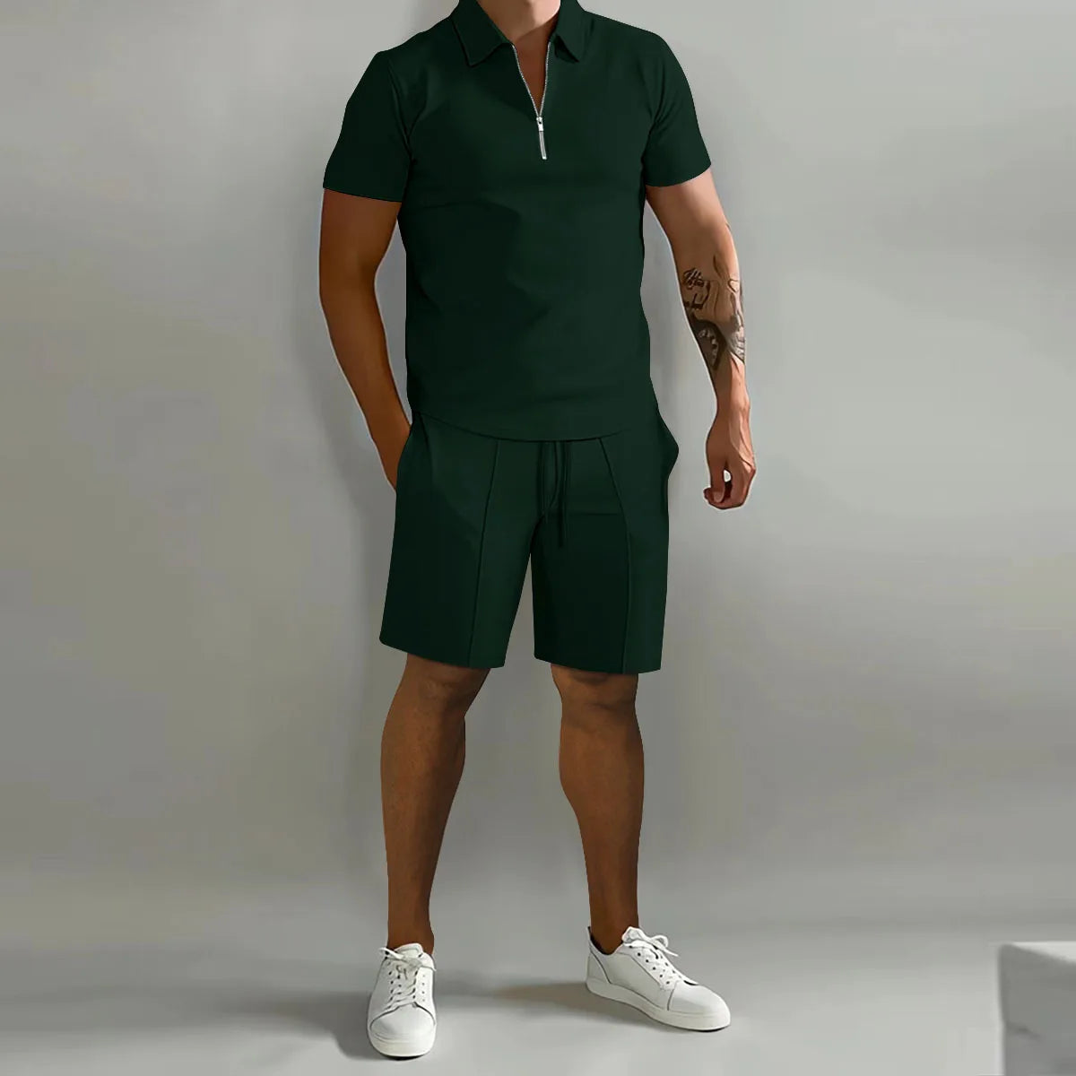 Fitness Sports Loose Short Sleeve Shorts Set