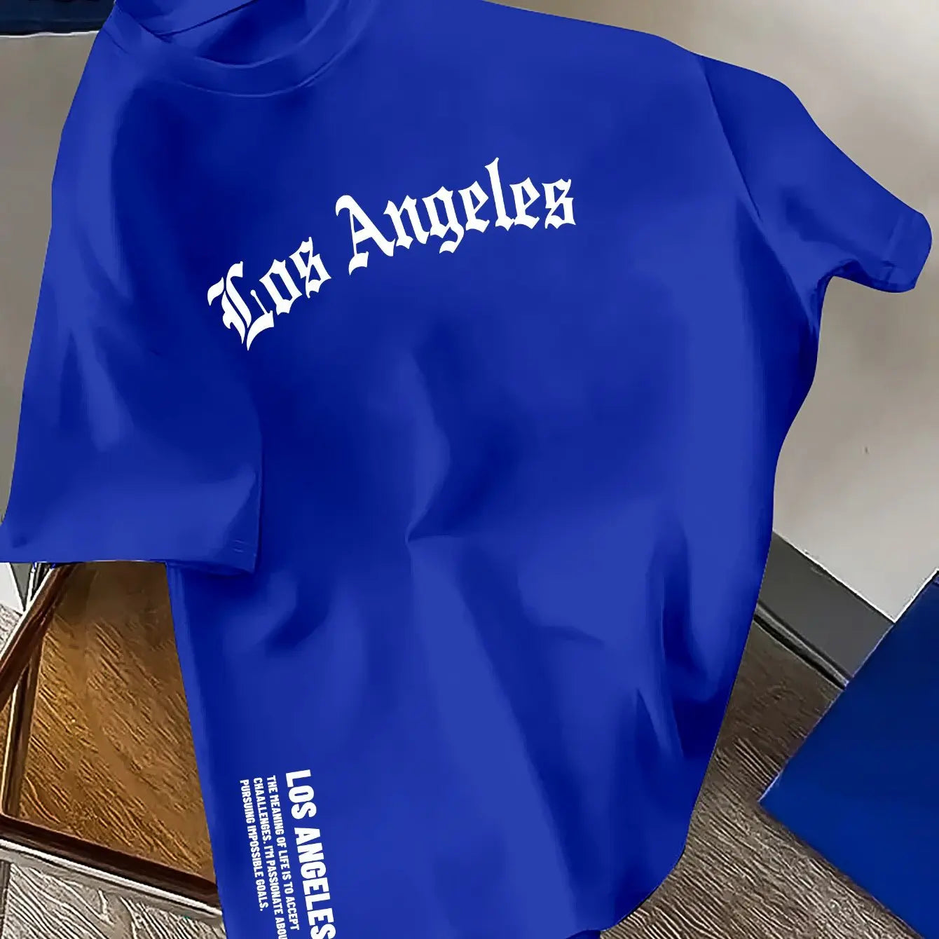 100% Cotton Los Angeles Letter Round Neck T-shirt