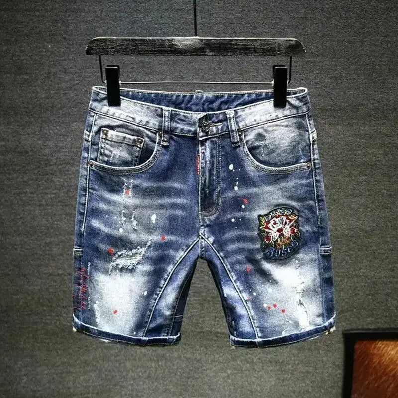 RippedTrendy Slim-fit Five-point shorts