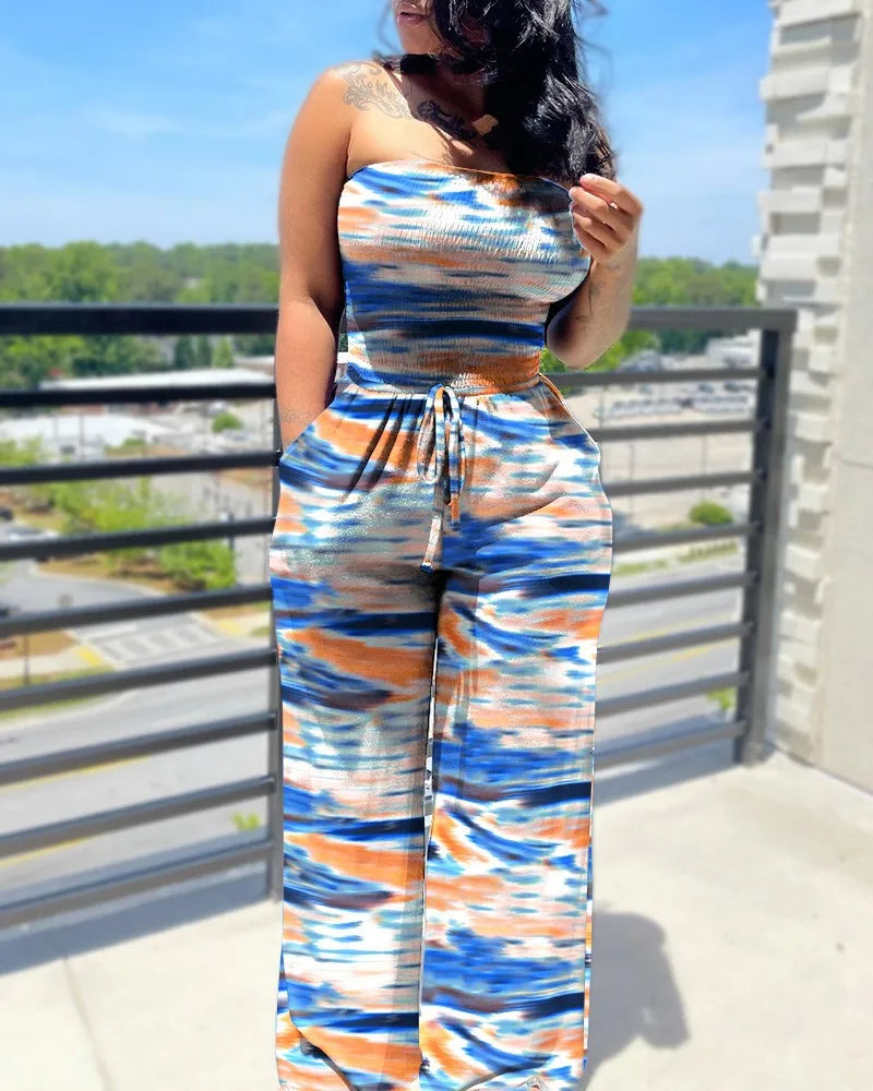 Elegant Fashion Polka Dot Printing Jumpsuits Women Spring Autumn New Streetwear Casual Clothes Off Shoulder Overall Female