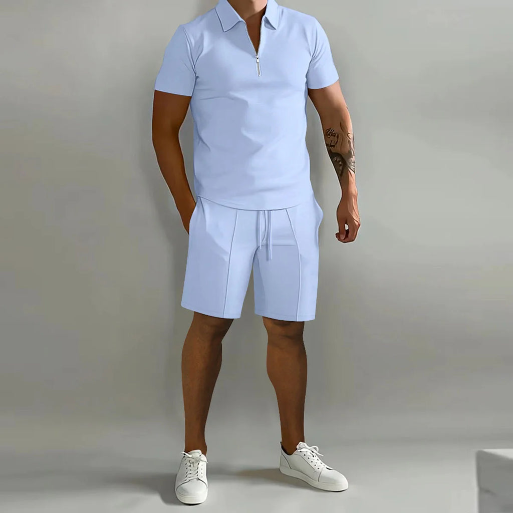 Fitness Sports Loose Short Sleeve Shorts Set