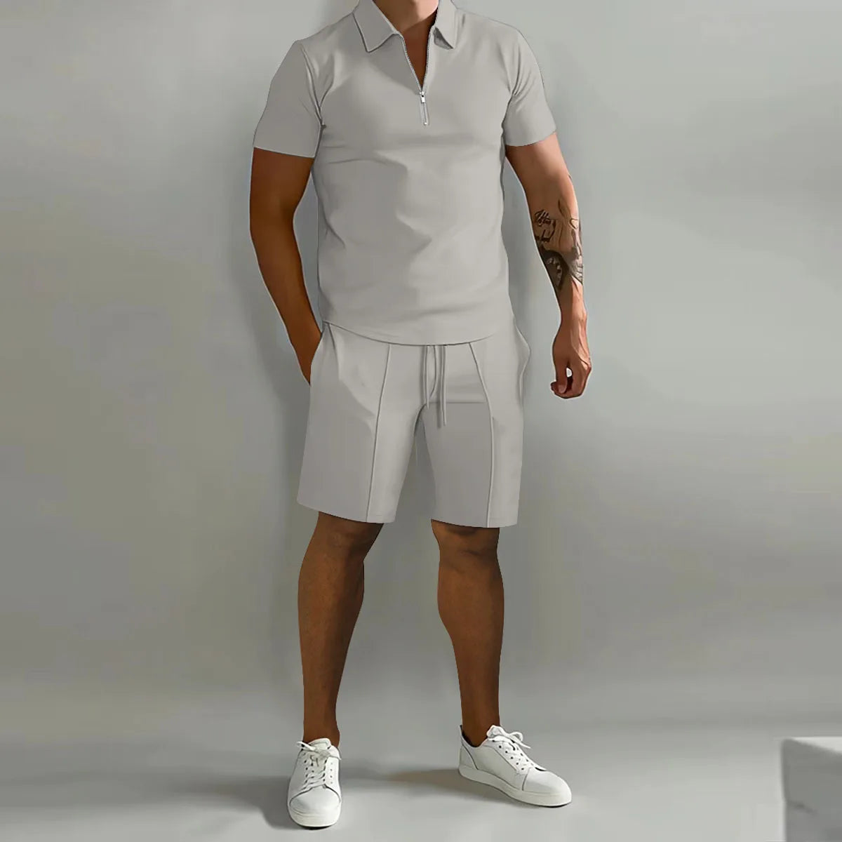 Fitness Sports Loose Short Sleeve Shorts Set