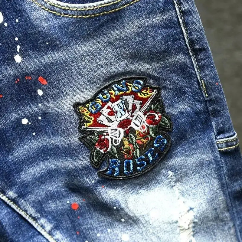 RippedTrendy Slim-fit Five-point shorts