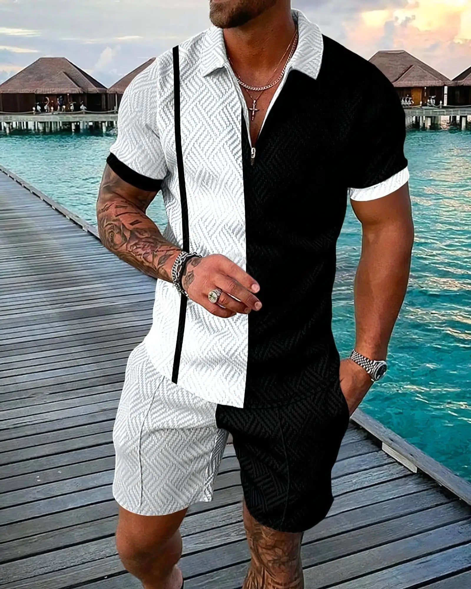 Men's 2 Piece Outfit Summer Hip Hop Streetwear