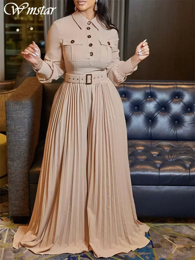 Button Maxi Romper with Belt