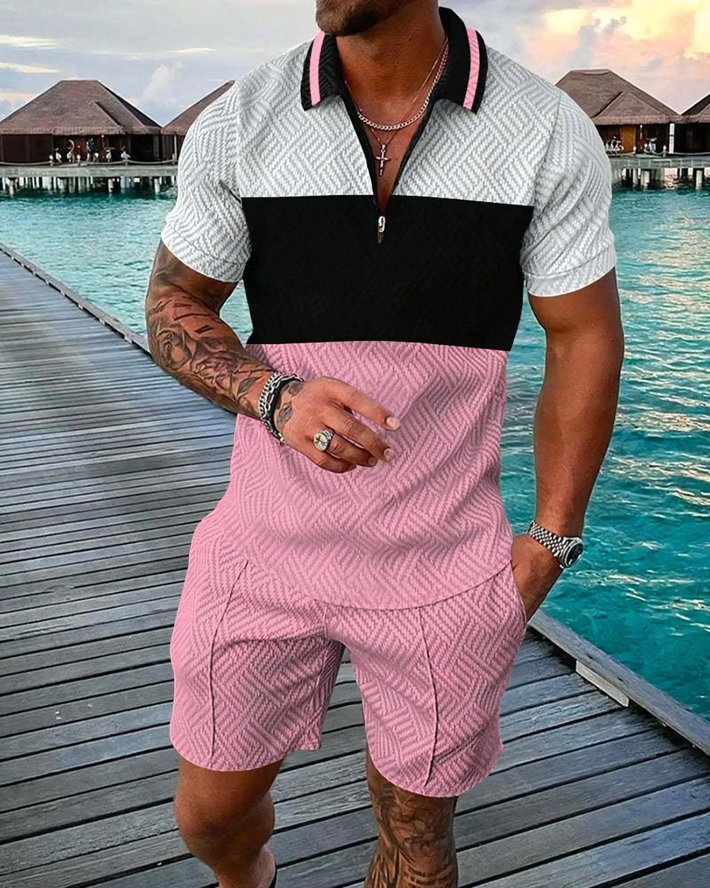Men's 2 Piece Outfit Summer Hip Hop Streetwear