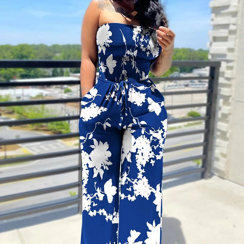 Elegant Fashion Polka Dot Printing Jumpsuits Women Spring Autumn New Streetwear Casual Clothes Off Shoulder Overall Female