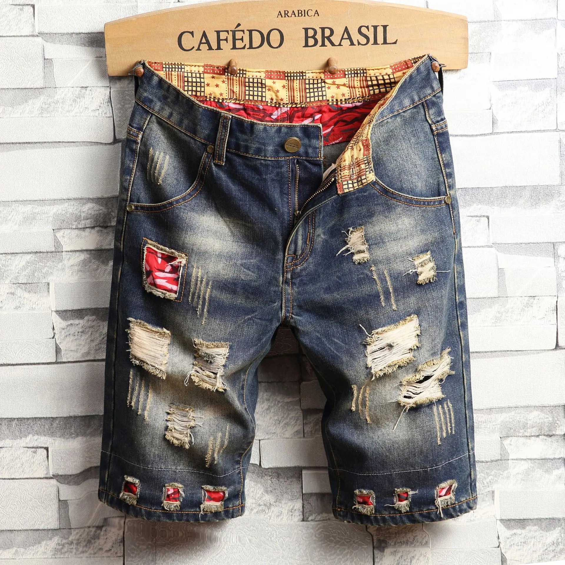 retro ripped slim men's five quarter