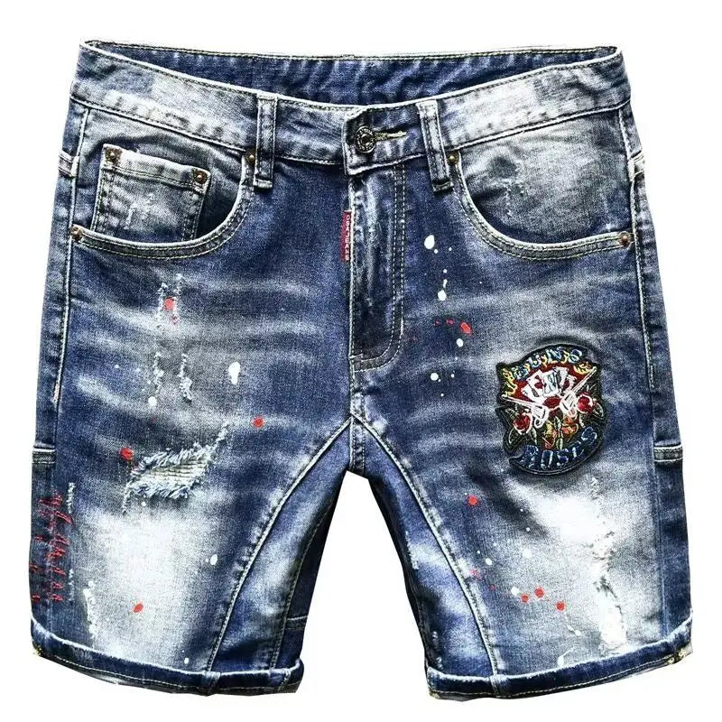 RippedTrendy Slim-fit Five-point shorts