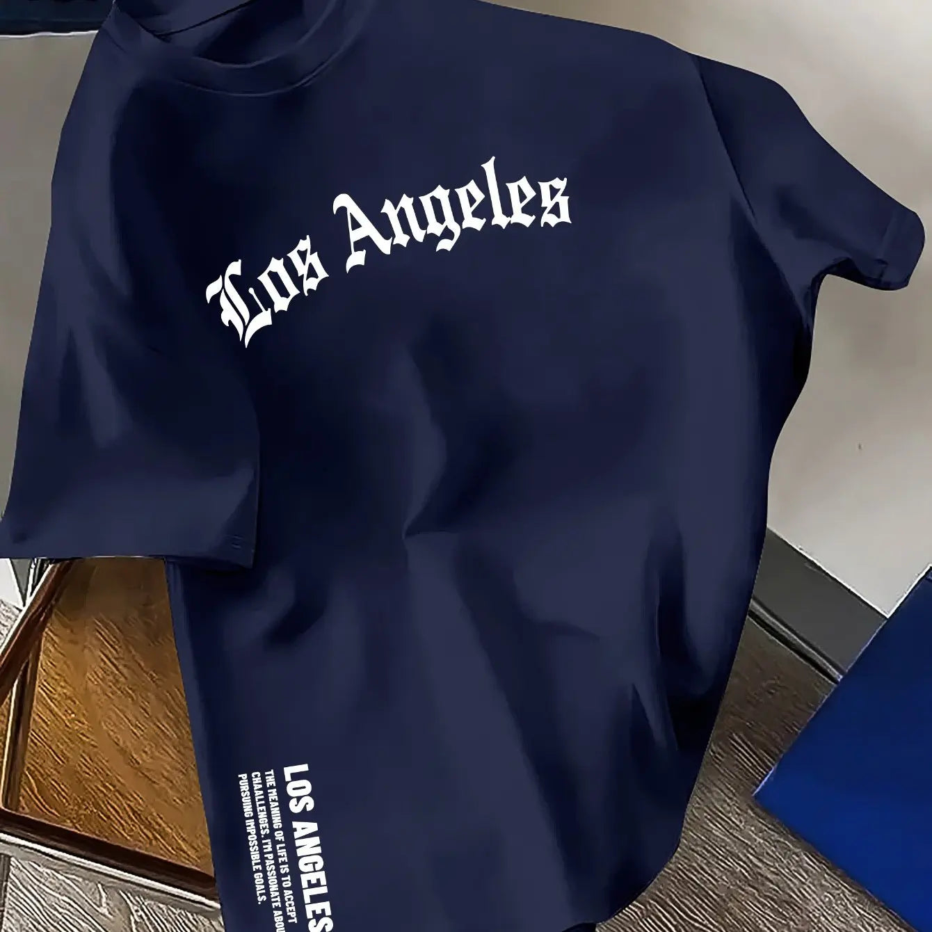 100% Cotton Los Angeles Letter Round Neck T-shirt