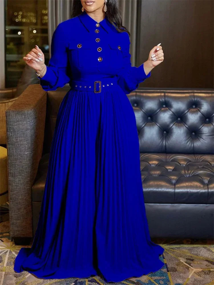 Button Maxi Romper with Belt