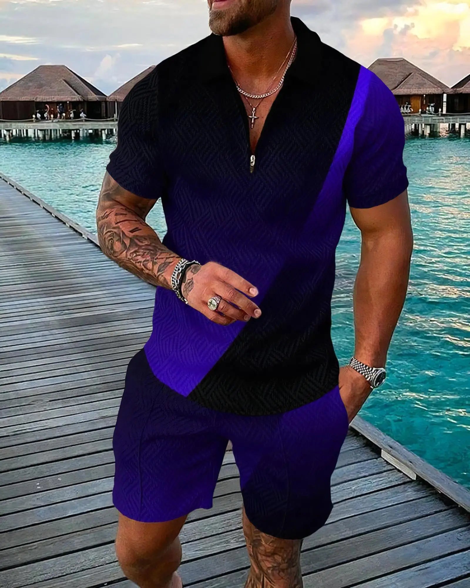 Men's 2 Piece Outfit Summer Hip Hop Streetwear