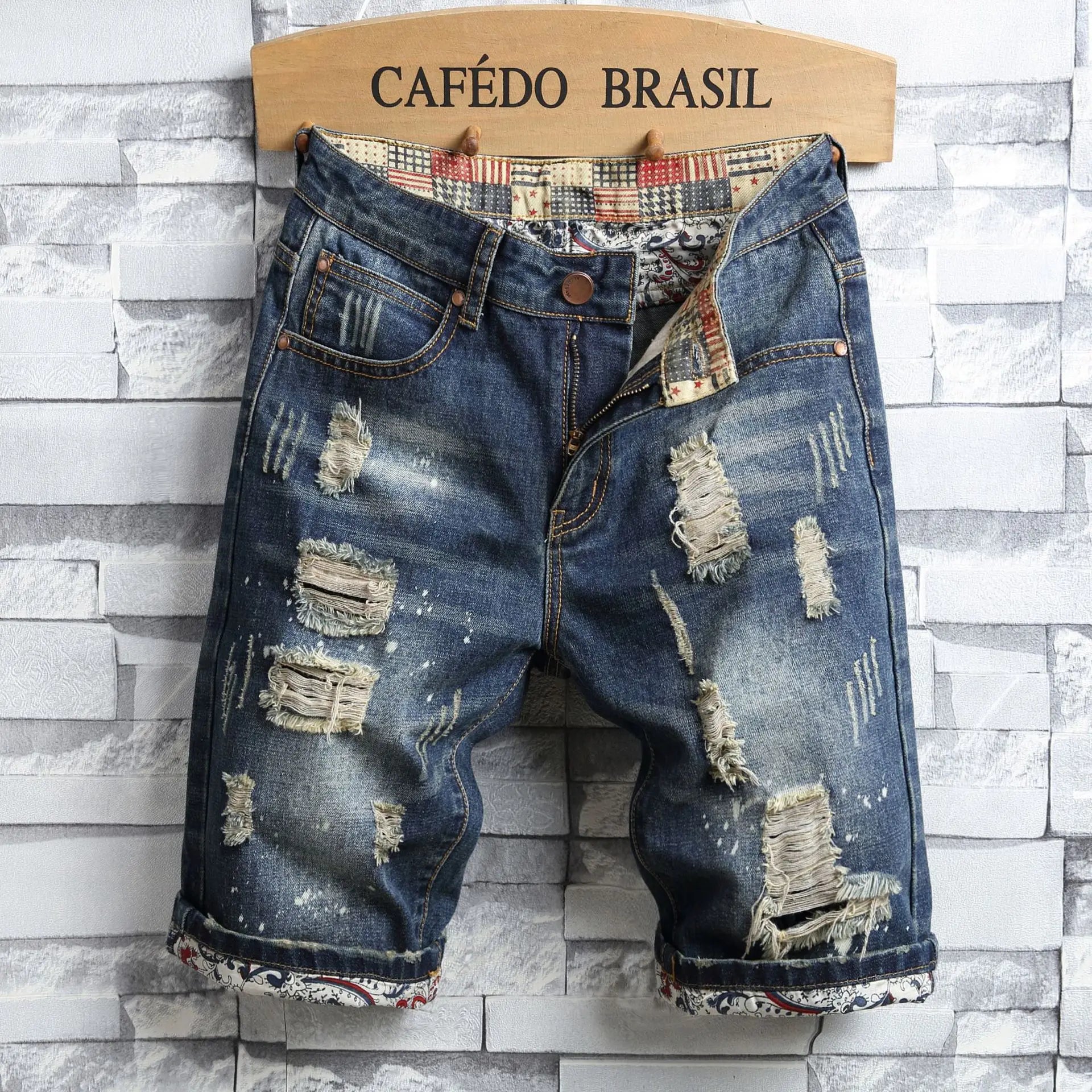 retro ripped slim men's five quarter