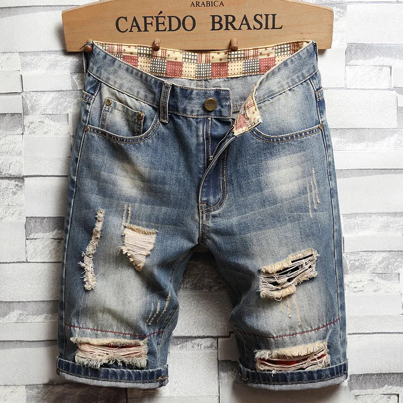 retro ripped slim men's five quarter
