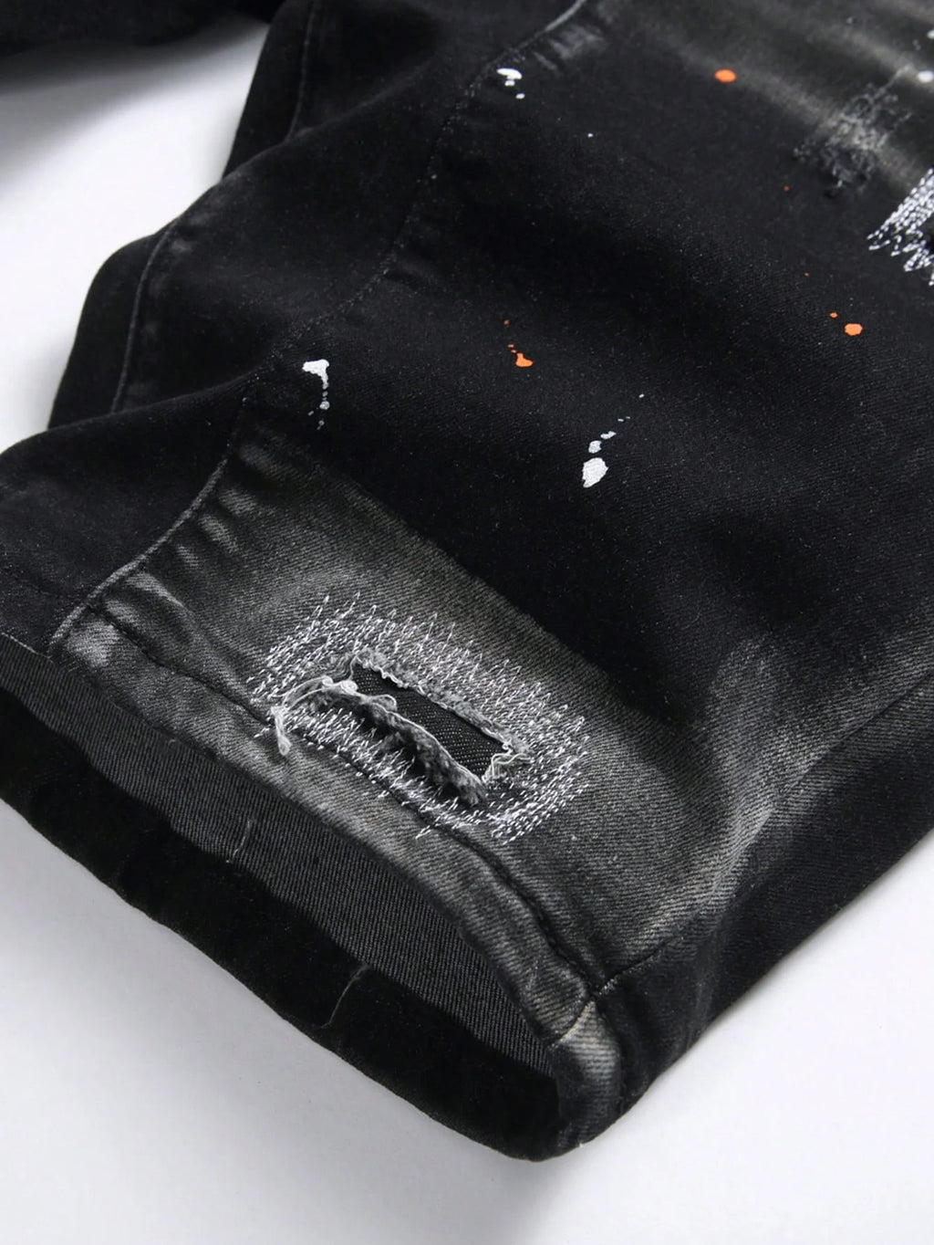 Ripped Shorts Jeans Men Denim Shorts Pants Straight Stretch