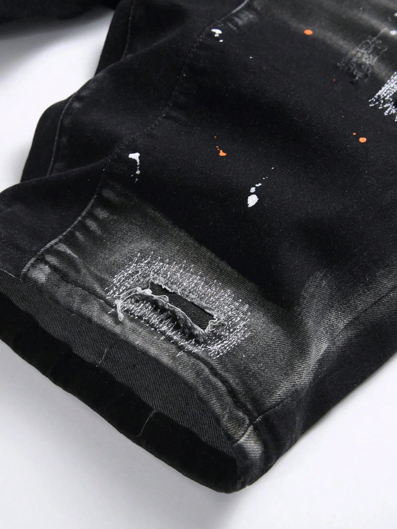 Ripped Shorts Jeans Men Denim Shorts Pants Straight Stretch