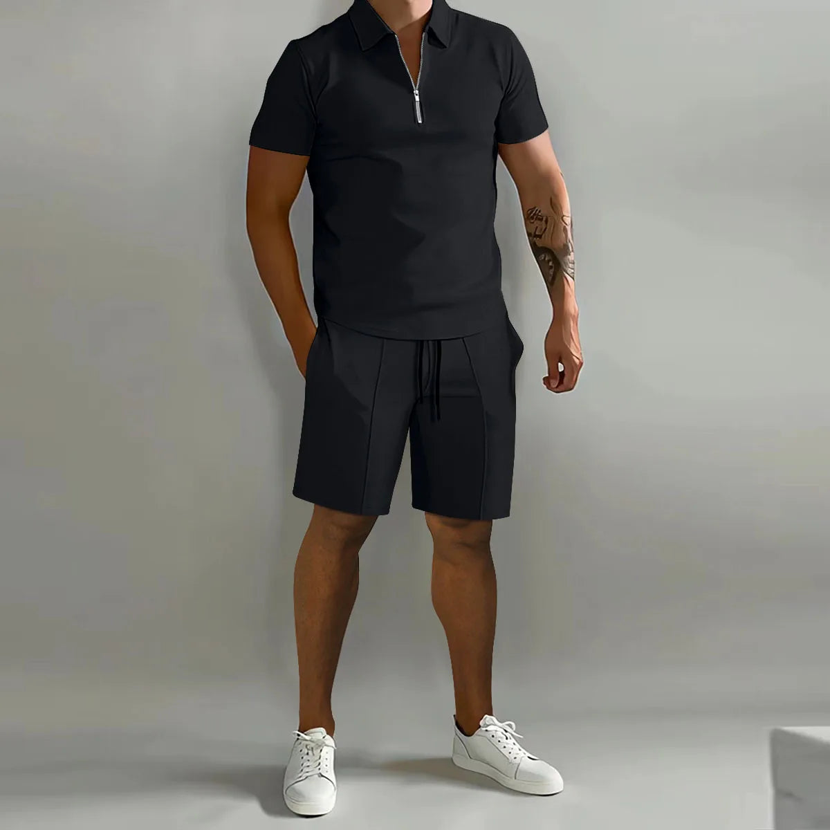 Fitness Sports Loose Short Sleeve Shorts Set