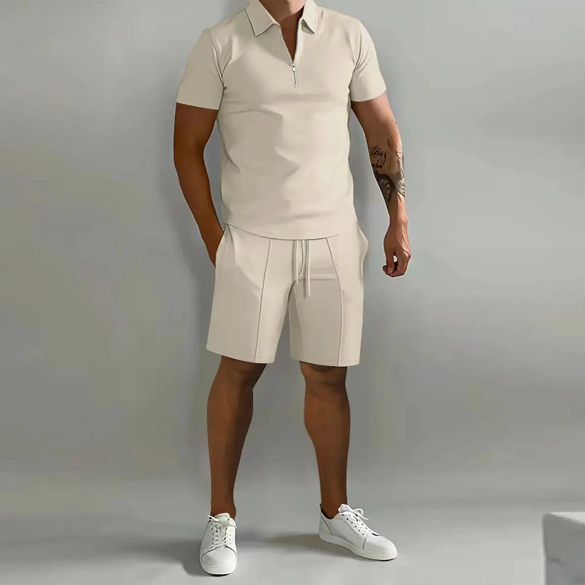 Fitness Sports Loose Short Sleeve Shorts Set