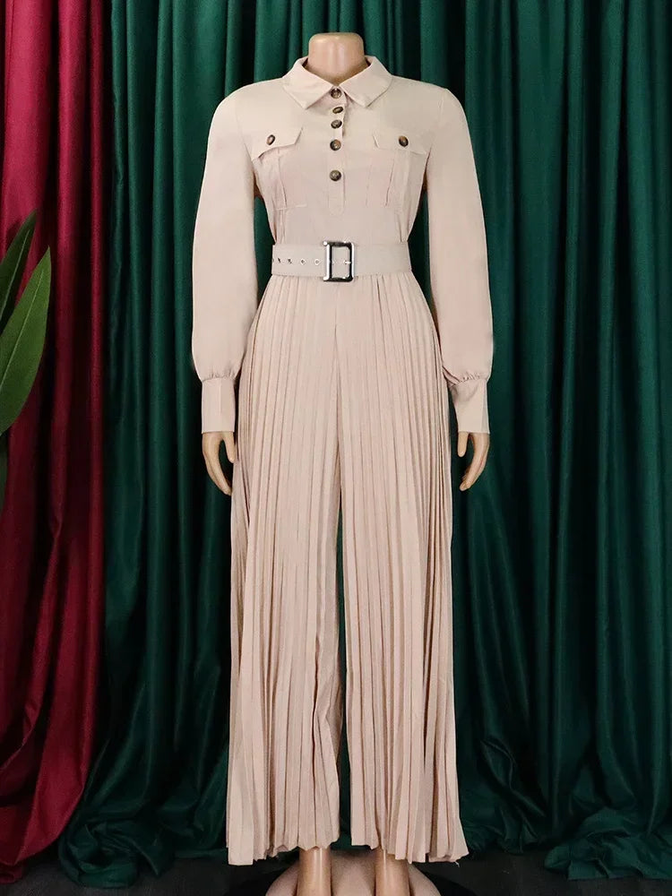 Button Maxi Romper with Belt