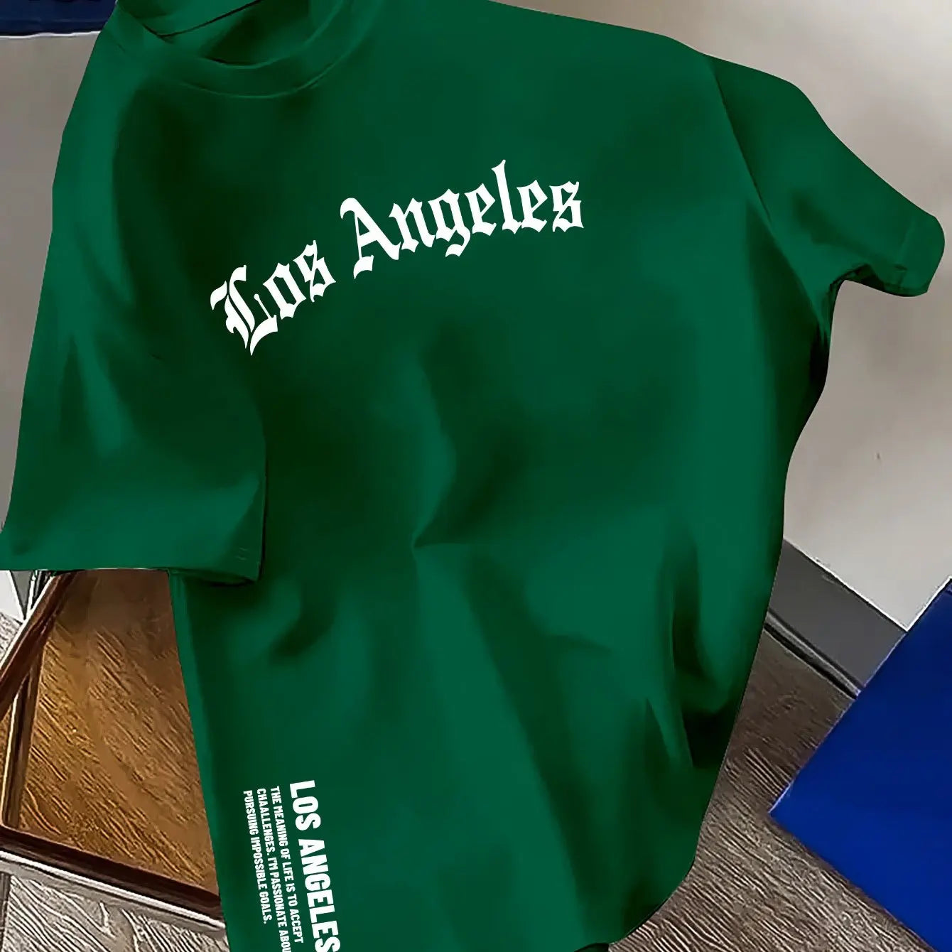 100% Cotton Los Angeles Letter Round Neck T-shirt