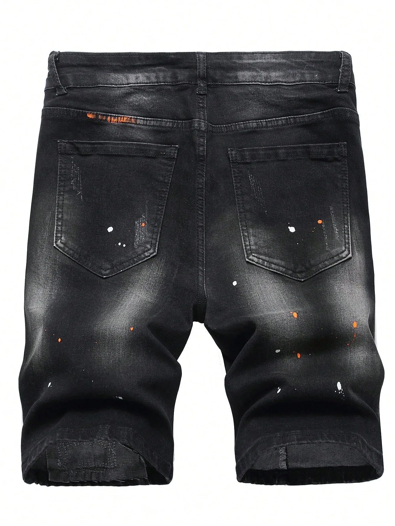 Ripped Shorts Jeans Men Denim Shorts Pants Straight Stretch