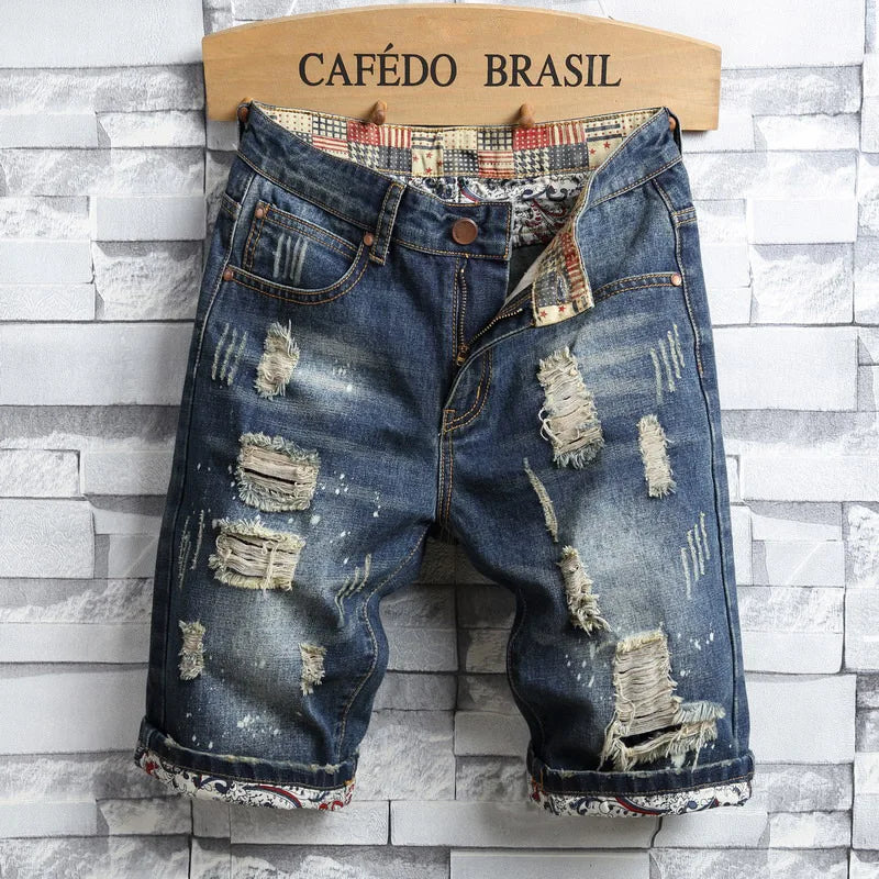 retro ripped slim men's five quarter