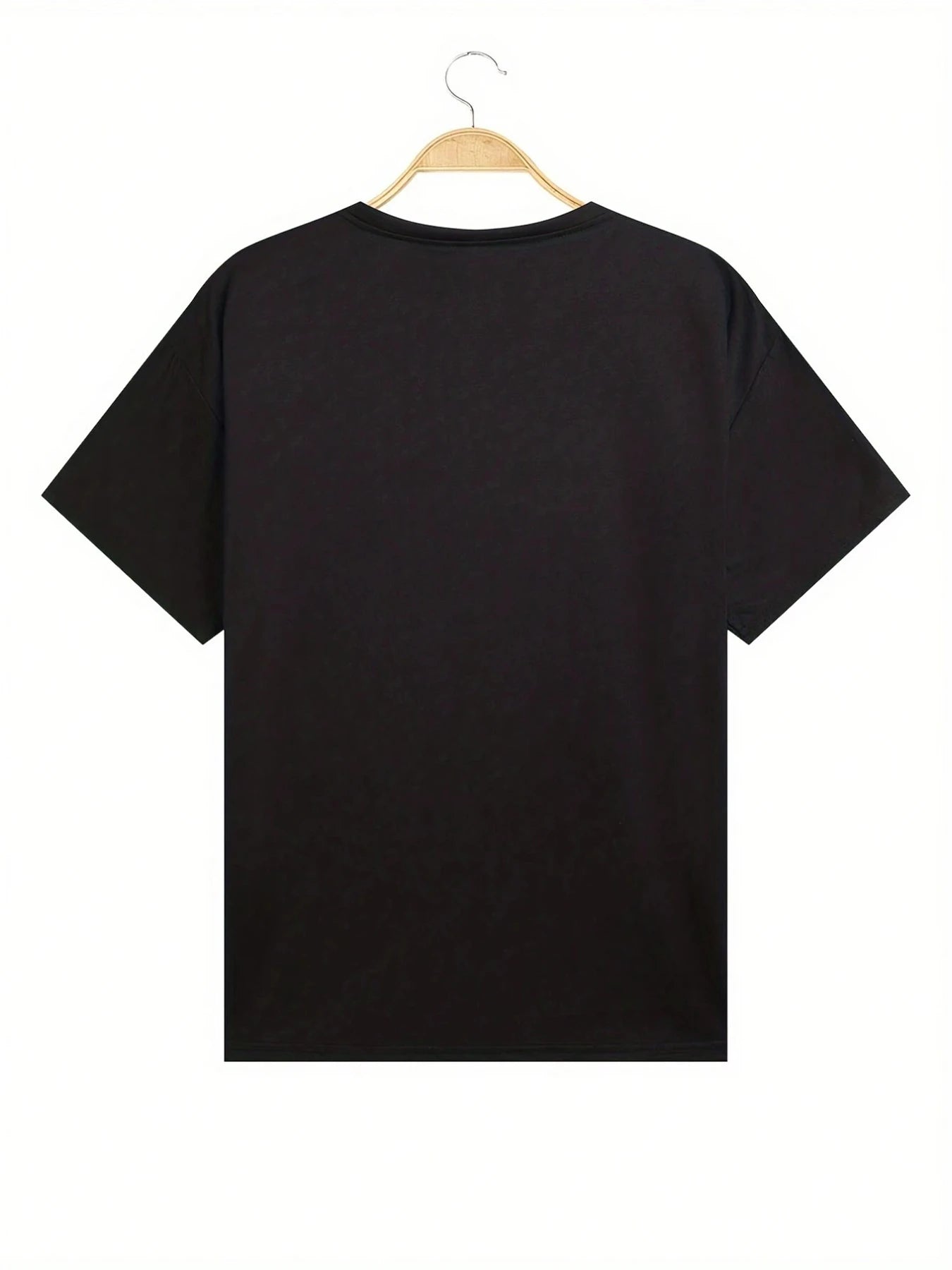 Men's Summer 100% Cotton Fashionable Casual Loose Large Size Cartoon Bear Printed Sports Round Neck Short Sleeve T-shirt Top