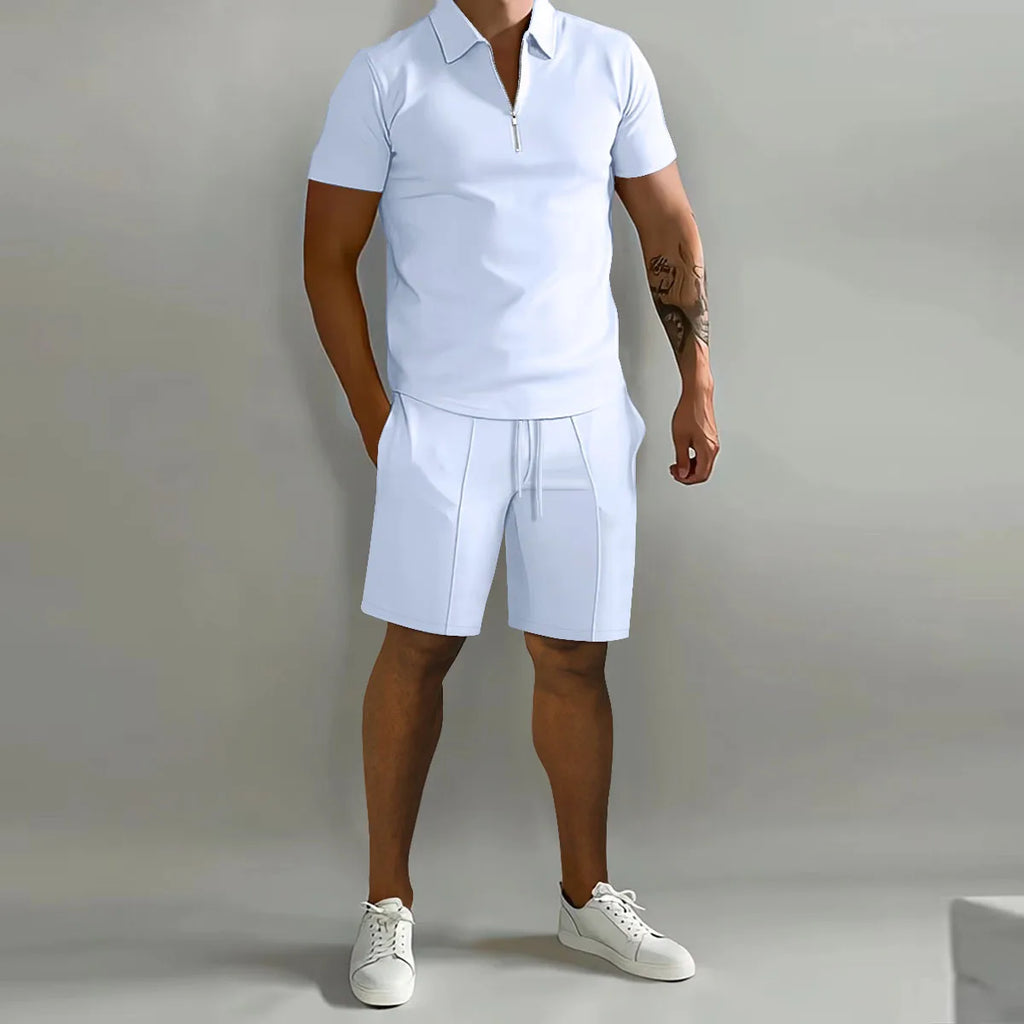 Fitness Sports Loose Short Sleeve Shorts Set