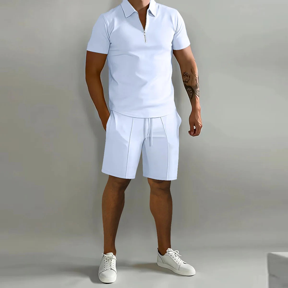 Fitness Sports Loose Short Sleeve Shorts Set