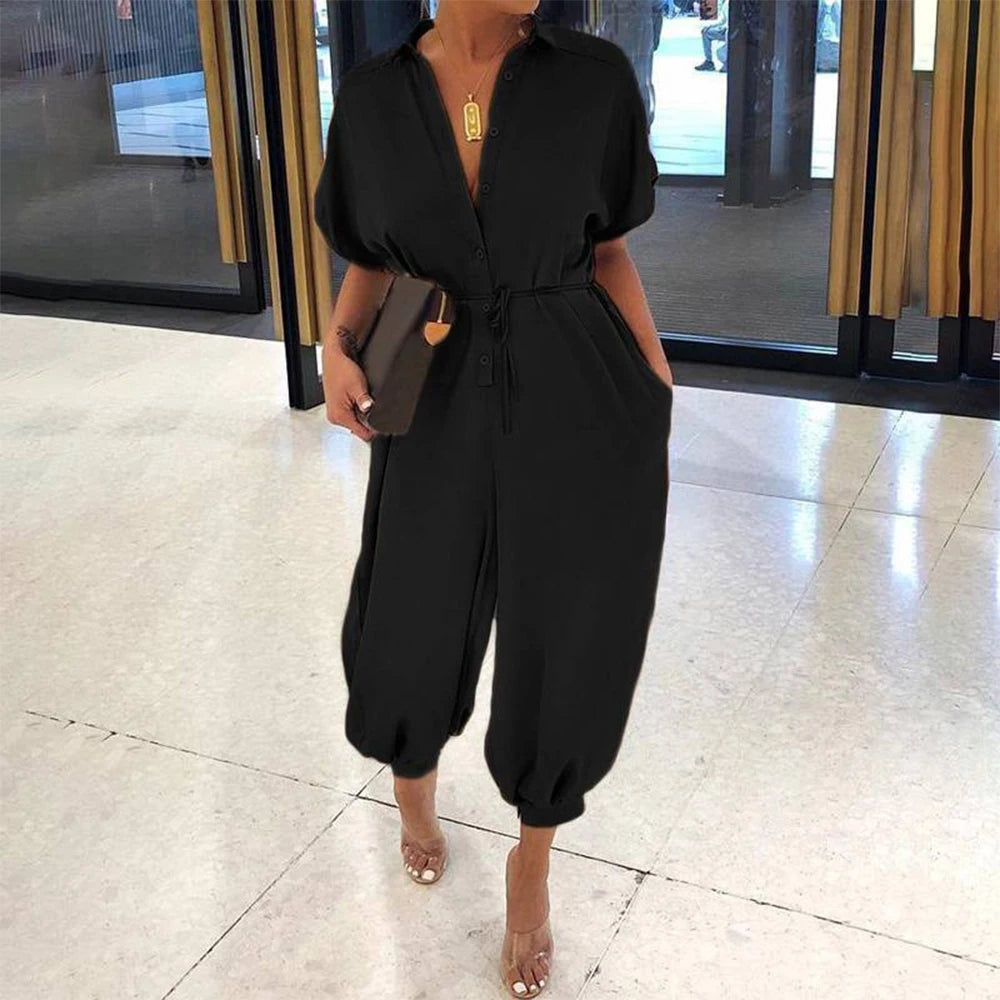 Summer Casual Bodysuits Long Pants