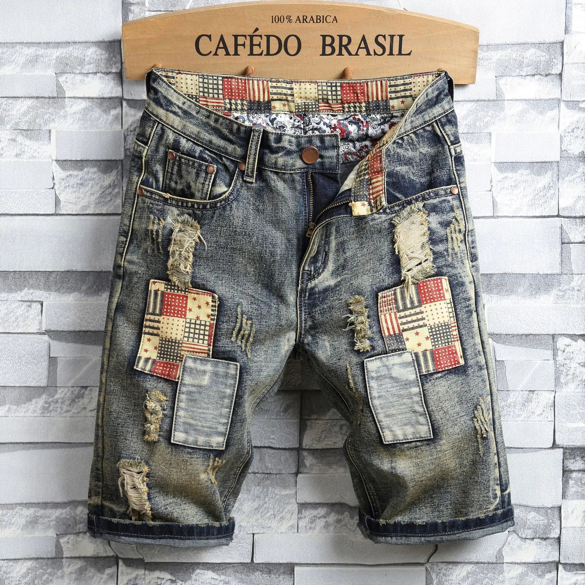 retro ripped slim men's five quarter