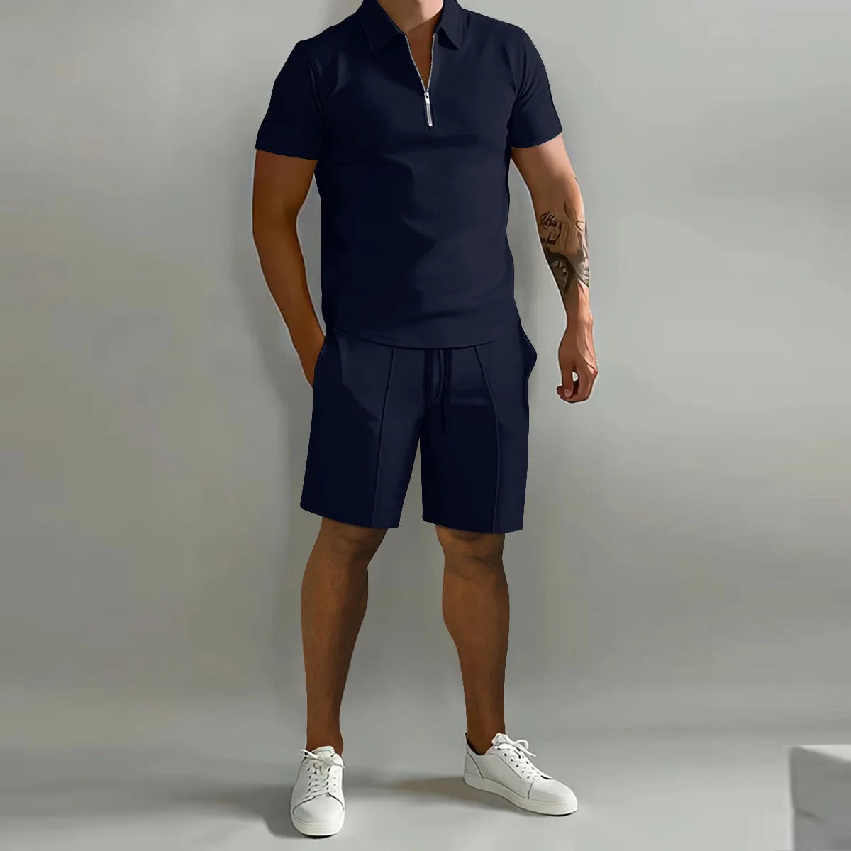Fitness Sports Loose Short Sleeve Shorts Set