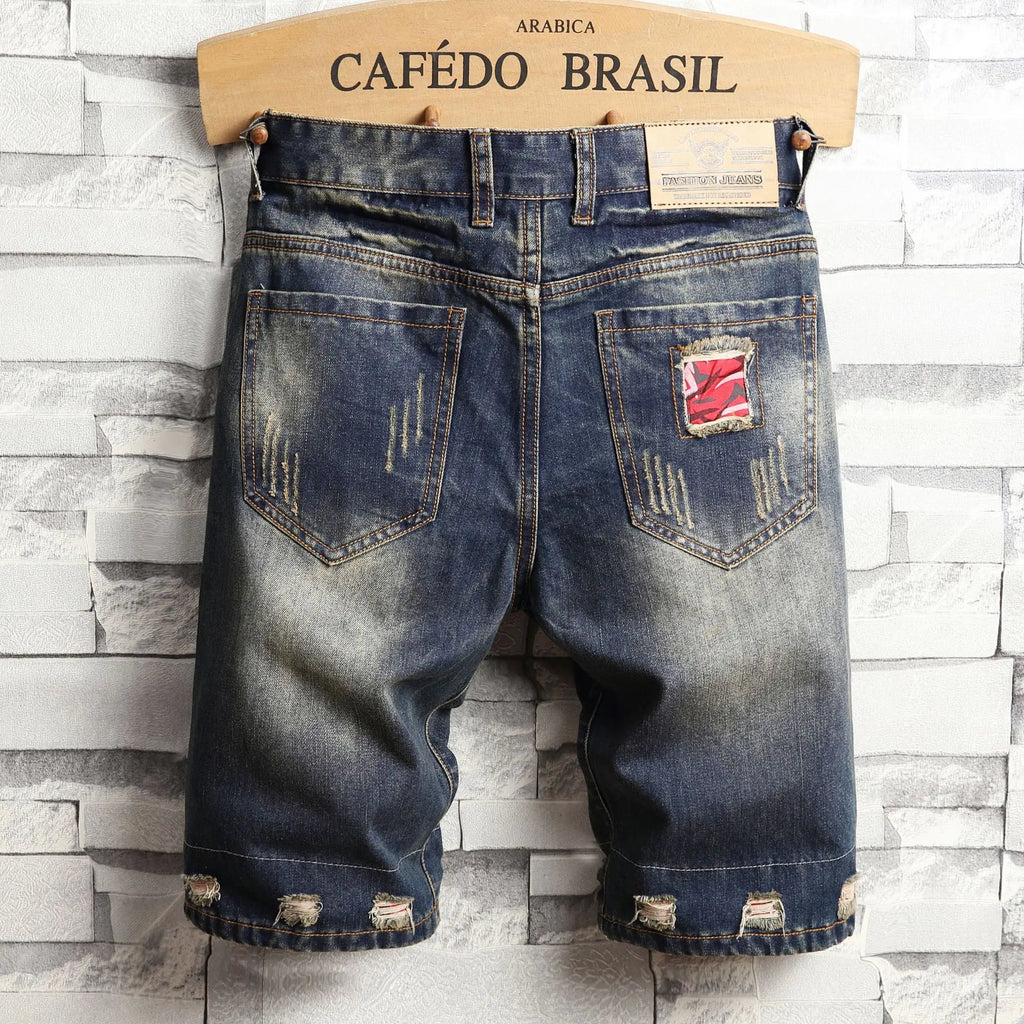retro ripped slim men's five quarter