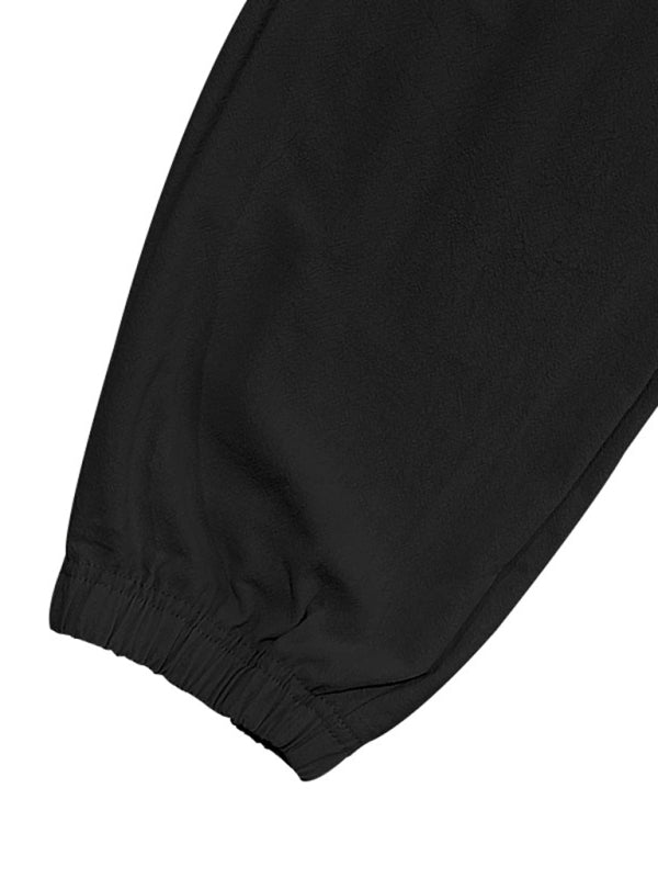 Men's linen casual outdoor sports pants with cuffs and multi-pocket work pants