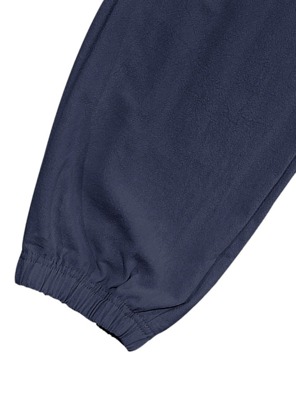 Men's linen casual outdoor sports pants with cuffs and multi-pocket work pants